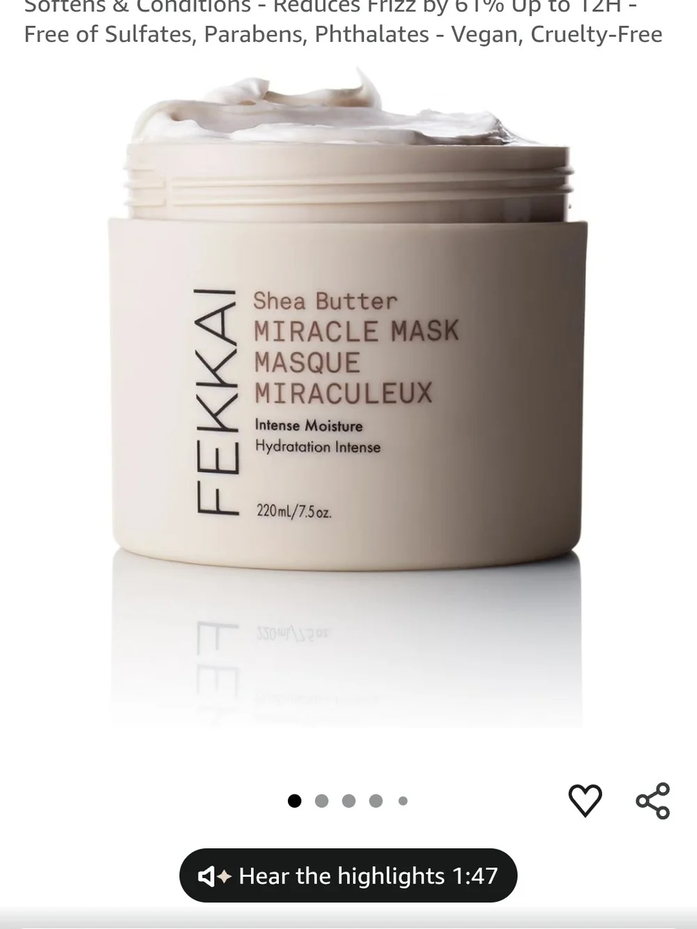 FEKKAI Shea Butter Miracle Mask - Intense Moisture (Cream)